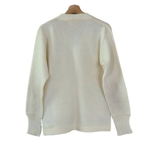 Vintage Stadium Shaker Co 100% Wool Varsity Sweater "B" Cardigan - Picture 3 of 10
